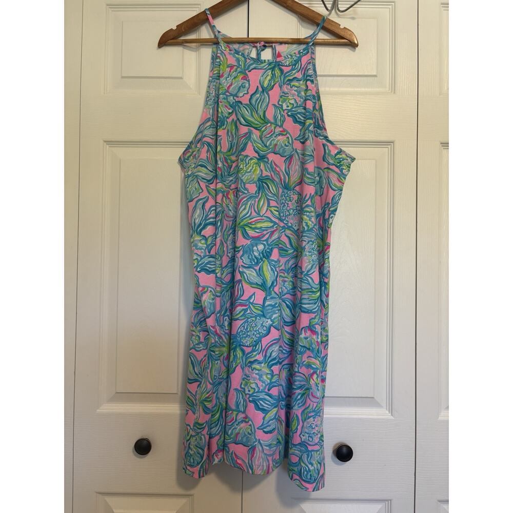 Women’s Lilly Pulitzer Margot Swing Dress Pink Blue Size XL